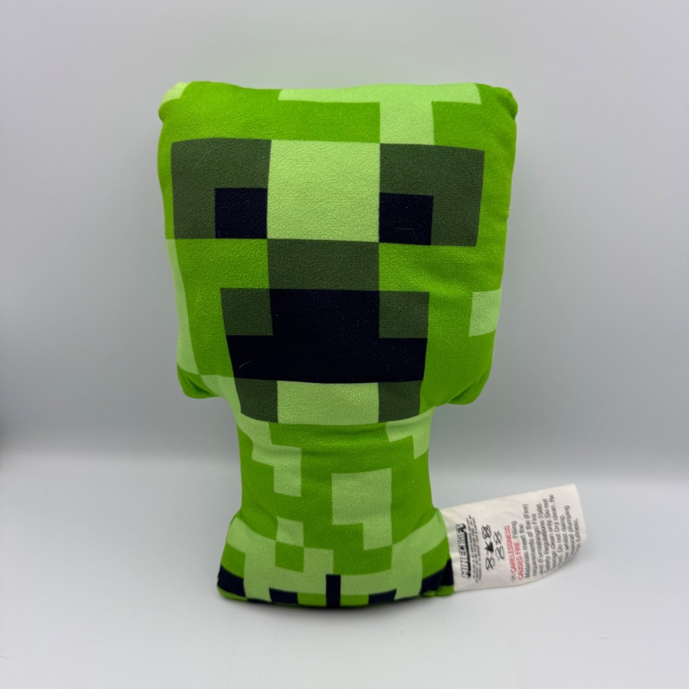 Minecraft Creeper Plush Toy Stuffed Animal Green Pixelated Character Small